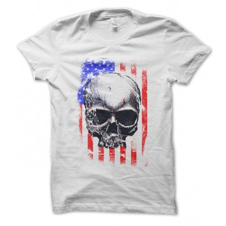 T-shirt Skull Flag USA