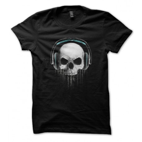 Tee Shirt Skull DeeJay ( tête de mort DJ )