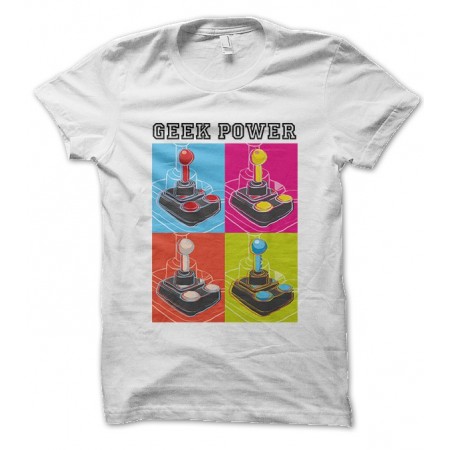 Tee Shirt GeeK Power, Joystick Warhol Style Pop Art