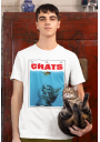 Tee Shirt CHATS ( parodie film JAWS, les Dents de la Mer )