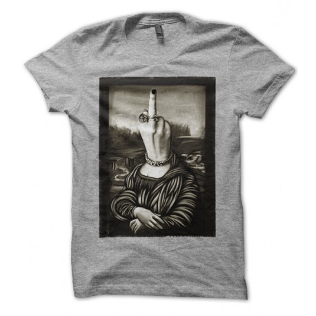 tee shirt parodie Mona Lisa Gris