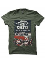 Tee Shirt California Best Surfer Minivan