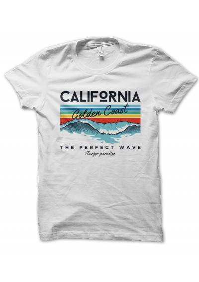 T-Shirt California Golden Coast, Perfect Wave