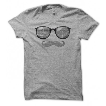 T-shirt Moustache & SunGlasses