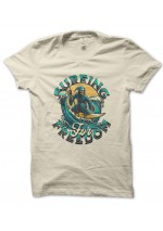 Tee Shirt Surfing for Freedom, SkullWave