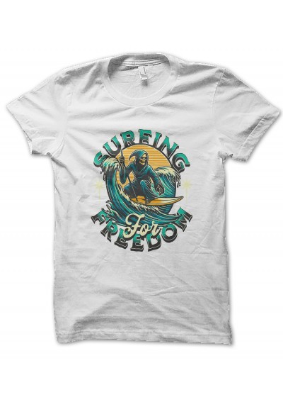 Tee Shirt Surfing for Freedom, SkullWave