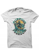 Tee Shirt Surfing for Freedom, SkullWave
