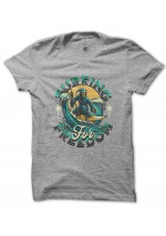 Tee Shirt Surfing for Freedom, SkullWave