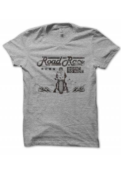 T-Shirt Road Race Born to Ride Vintage