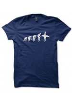 T-shirt Evolution de l'homme en Surfer