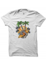 T-Shirt Hand Skull Surfer