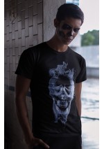 Tee Shirt Noir Skull in the Smoke