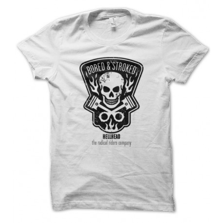 T-shirt Bored & Stroke, Motorbike Skull Racer HellHead