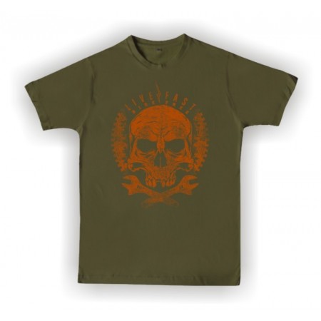T-shirt HellHead Ride Fast, Live Skull Motors